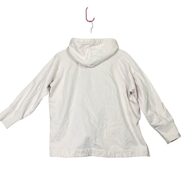 COS Sweatshirt Hoodie Women Large Long Sleeve Raglan Drawstring Side Slit Pink - Picture 3 of 11